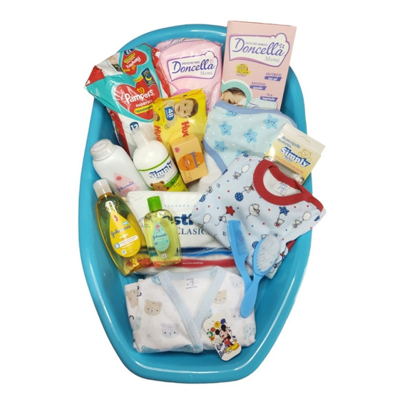 Combo Cuidado Bebe Bañadera Pañales Bebé 19 Productos
