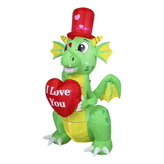 Decoración Inflable Del Día De San Valentín Con Dragón Led