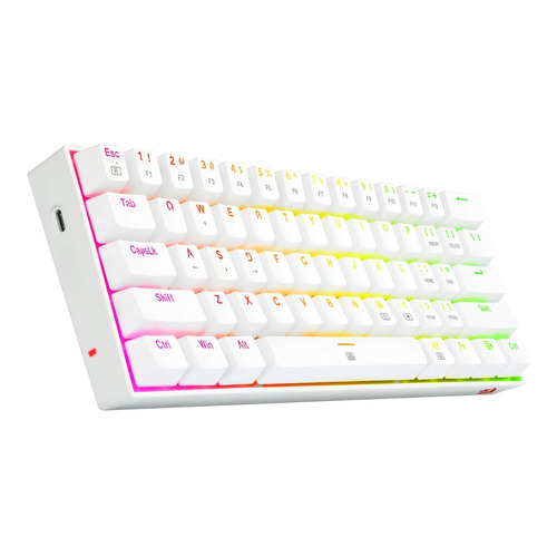 Kit Redragon S129 Essentials Gamer Kit para teclado, ratón y auriculares, teclado, color blanco