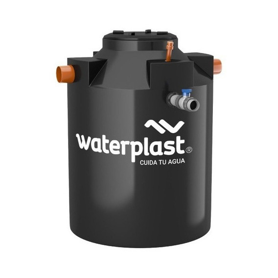 Biodigestor Autolimpiable Waterplast Ba 3000lts Color Negro