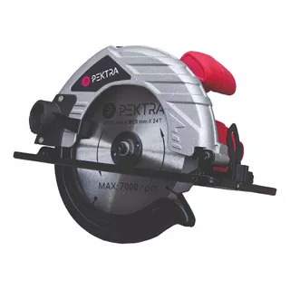 Sierra Circular Disco 185 Mm Pektra 4500 Rpm 1500w Madera Color Rojo Frecuencia 50 Hz