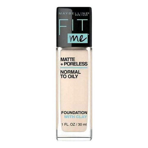 Base de maquillaje líquida Maybelline Fit Me Matte + Poreless Base De Maquillaje Maybelline Fit Me Matte + Poreless De 30ml tono 105 fair ivory - 30mL 30g