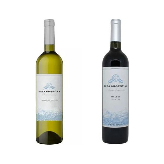 Vino Torrontés Y Malbec Raza Argentina Pack X 2 - La Riojana