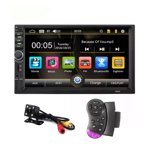 Radio 2 Din Tactil 7  Auto Mp3 Mp4 Bluetooth Camara Reversa 