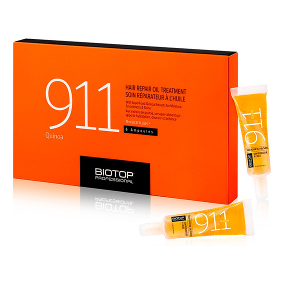 Biotop 911 Quinoa X6 Ampollas Hidratantes Reparadora Pelo