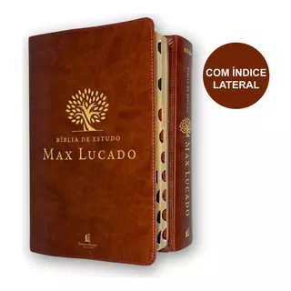 Bíblia De Estudo Max Lucado | Marrom Índice | Nvi Grande