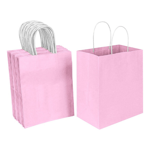 20pcs Bolsa De Papel Kraft Ecológica Para Fiesta Y Regalo