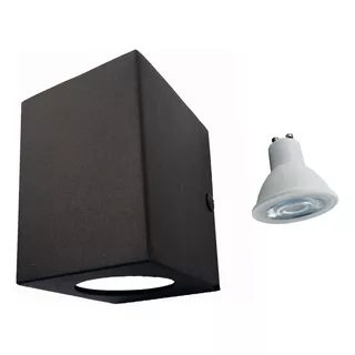 Aplique Pared Exterior Unidireccional  X6 + Dicroica Led