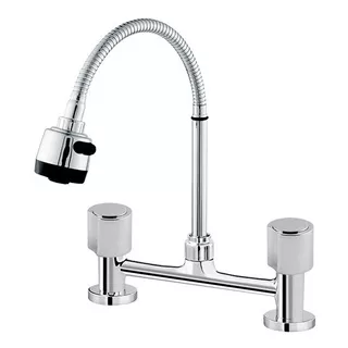 Misturador Cozinha Mesa Gourmet Bica Móvel 1/4 V 2 Jatos C40