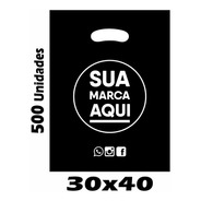 Sacolas Plásticas Personalizadas 30x40 / 500 Un Promoção
