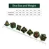 Lucky-m Fan Dice Dnd Set, Dados De Cristal Poliédrico D&d Pa