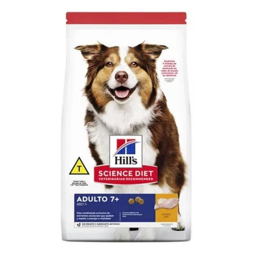 Hill's Science Diet alimento 7+ para perro senior todos los tamaños sabor pollo cebada y arroz en bolsa de 15kg