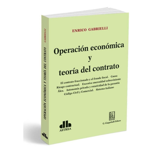 Operacion Economica Y Teoria Del Contrato - A. Gabrielli