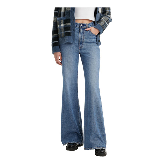 Jeans Mujer Ribcage Bells Azul Levis A7503-0009