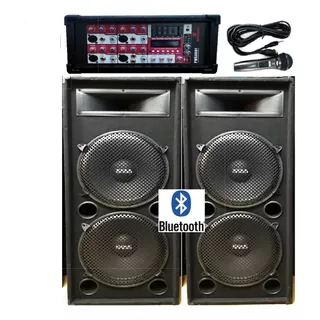 2 Columna 15 2400w Driver+c/ Potenciada Moon Bluetooth Radio