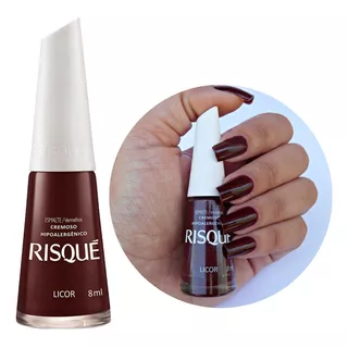 Esmalte Risque Licor Vermelho Clássico Hipoalergênico