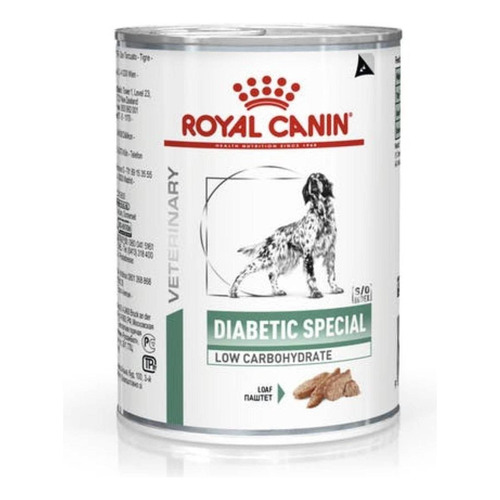 Alimento Royal Canin Veterinary Diet Canine Diabetic para perro adulto todos los tamaños sabor mix en lata de 195 g