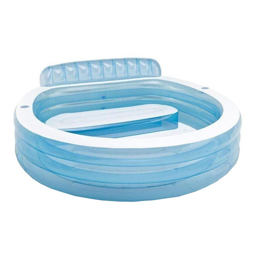 Pileta inflable circular Intex Swim Center 57190 640L blanca y azul