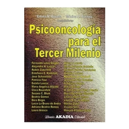 Psicooncologia Para El Tercer Milenio Buceta !