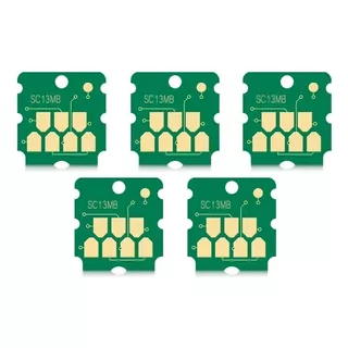 5 Chips Caja Mantenimiento Epson F570 F571 C13s210057 Sc13mb