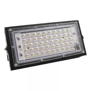 Refletor Led 50w Holofote 220v Luz Fria Iluminação - 1 Unid Cor Da Carcaça Preto Cor Da Luz Branco-frio