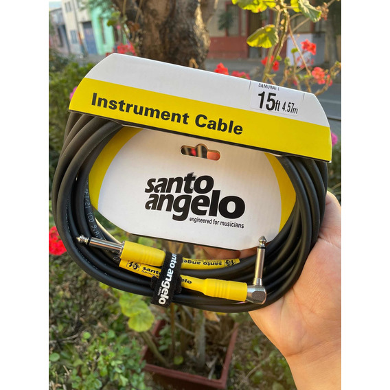 Cable De Guitarra Y Bajo Santo Angelo Serie Samurai 4,5 Mts