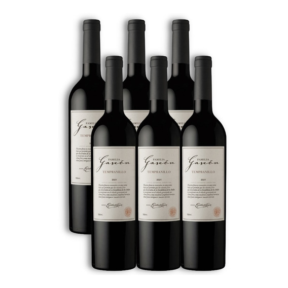 Vino Familia Gascón Tempranillo Caja X6u 750ml Escorihuela