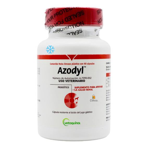 Azodyl Original Vetoquinol Frasco 90 Cap Con Refrigerante