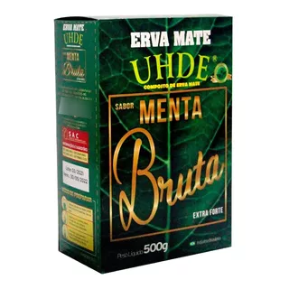 Erva Mate Tereré Uhde Sem Açucar Sabor Menta Bruta 500g