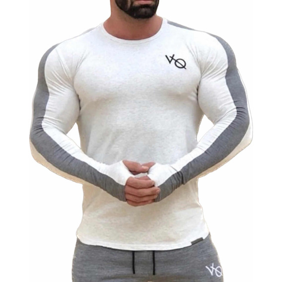 Playera Deportiva Slim Fit Spandex Vanquish Fitness V Q M202