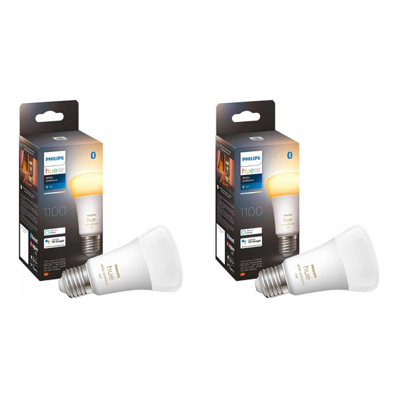 Pack 2 Philips Hue White Ambience Calido~frio E27 Bt 1100lm