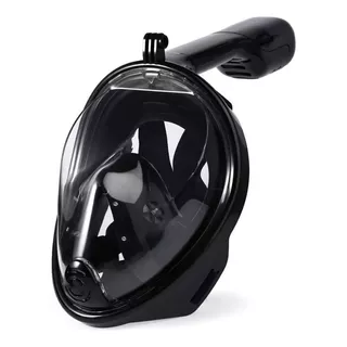 Máscara Snorkel Buceo Full Face Antiparras Modelo 2019 Negro