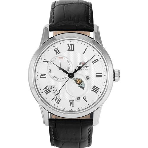 Reloj Orient Ra-ak0008s10b Acero Inoxidable Automático Ja Color de la correa Negro Color del fondo Blanco