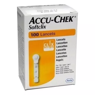 Lancetas Accu-chek Softclix Caja X 100 Unidades Color Blanco