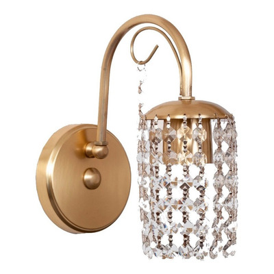 Aplique Lyon 1 Luz Cairel Deco Cristal Dorado Apto Led