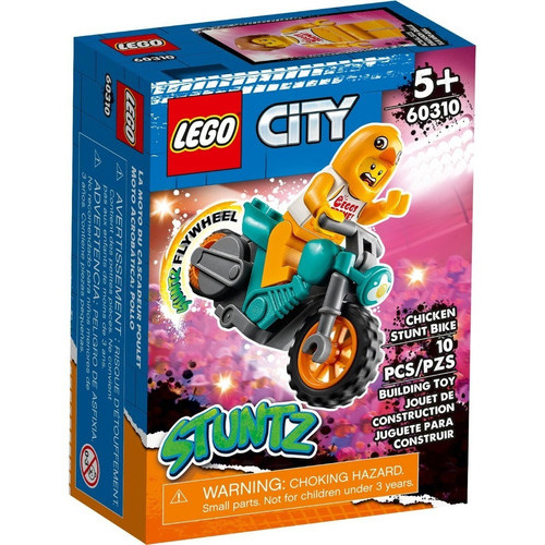Lego City Stuntz Chicken Stunt Bike 60310 Cantidad De Piezas 10