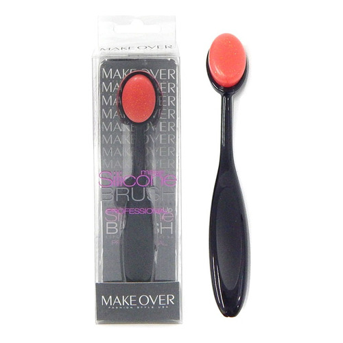 Brocha De Maquillaje Siliconada Makeover Pequeña Cod 736 Color Rosa claro