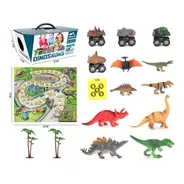 12 Dinosaurios, Autos, Juego De Mesa Colosal 80 Cm