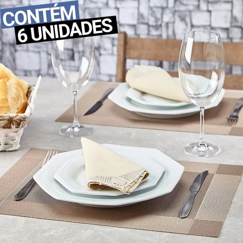 Jogo Americano Dohler Kit Mesa Posta Para Sala de Jantar Cozinha Copa  Decoração Sousplat