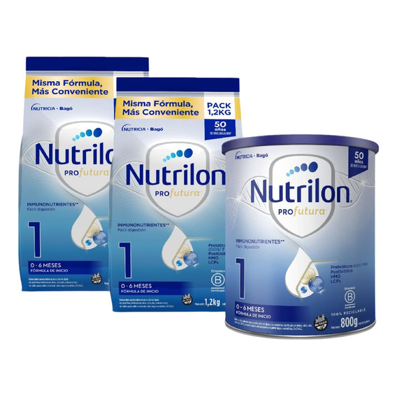 Pack Nutrilon Profutura 1 Lata 800g + 2 Pouch De 1,2kg