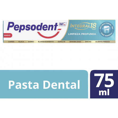 Pepsodent Pasta Dental Integral 18 Limpieza Profunda 75ml