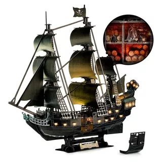 Barco Queen Anne Revenge Led Puzzle 3d Barba Negra Version 2