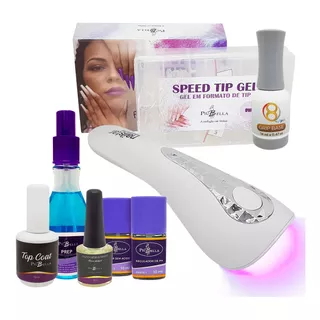 Kit Unha De Gel Piu Bella Speed Tip Gel Oval Completo