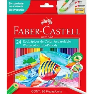 Colores Faber-castell Acuarelables Lapices X 24 + 2
