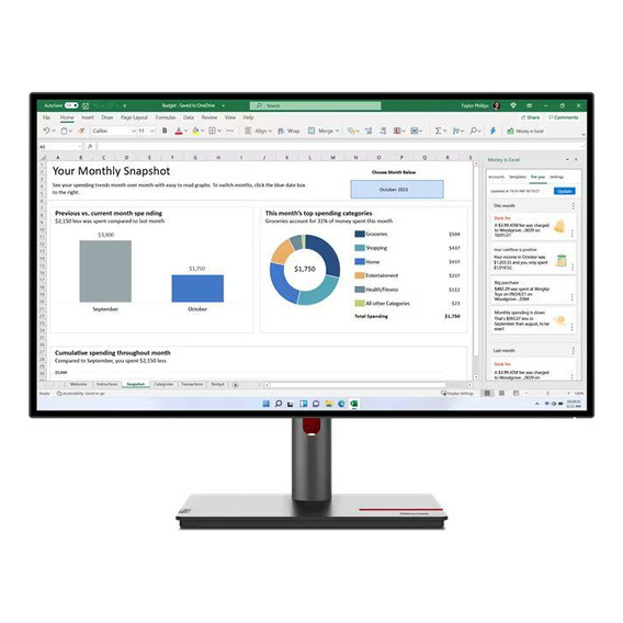 Monitor Lenovothinkvision P27h-30 27   2560 X 1440 Qhd