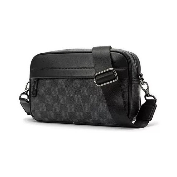 Bandolera De Cuero De Los Hombres Crossbody Bolso De Hombro