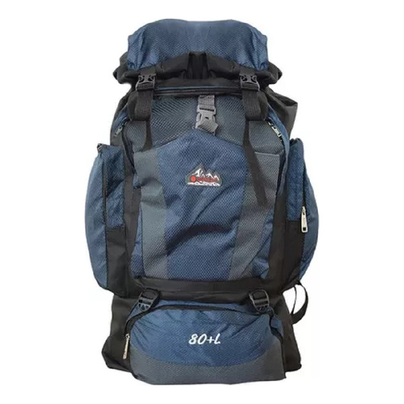 Mochila  Viaje Capacidad 80l Mochilero Azul Calidad Superior