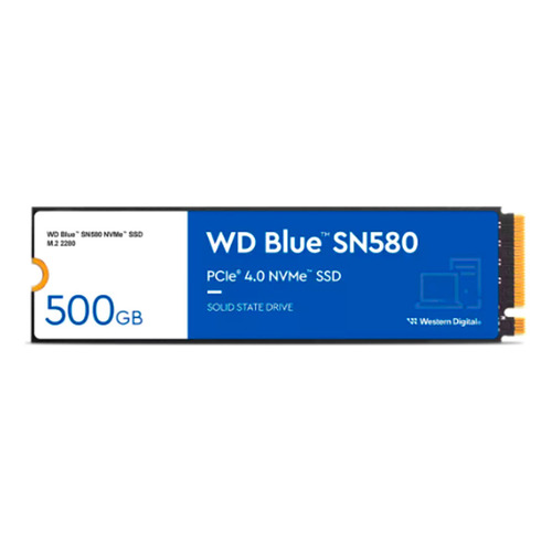 Disco sólido SSD interno Western Digital SN580 WDS500G3B0E 500GB azul
