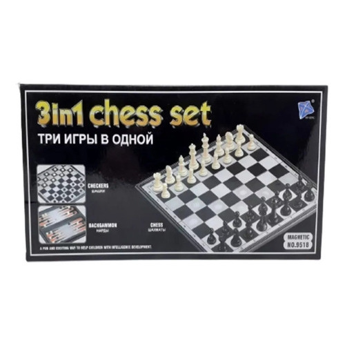 Ao Qing 3 In 1 Chess Set Ajedrez Damas Y Backgammon