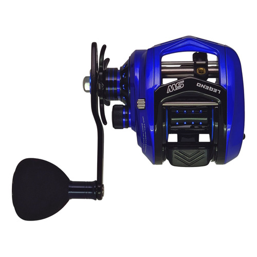 Reel Huevito Caster Legend Sw 309 L Chicharra 9 Rulemanes Color Azul Lado De La Manija Izquierdo